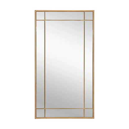 Pasadena Floor Mirror - Brass With Iron Frame