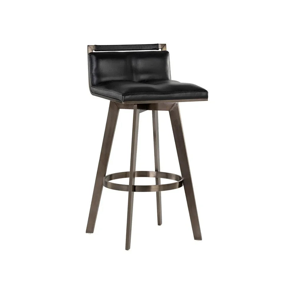 Arizona Leather Upholstered Swivel Barstool