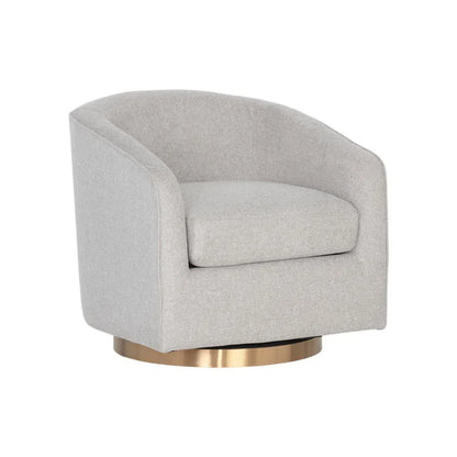 Hazel Fabric Upholstered Swivel Lounge Chair