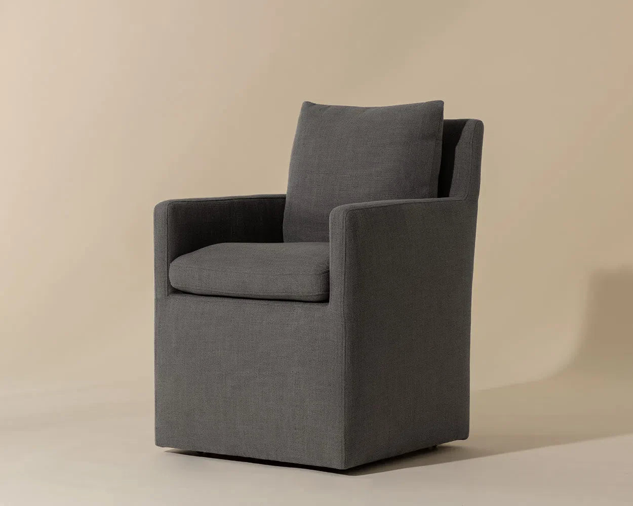 SUNPAN Glenrose Fabric Wheel Dining Chair