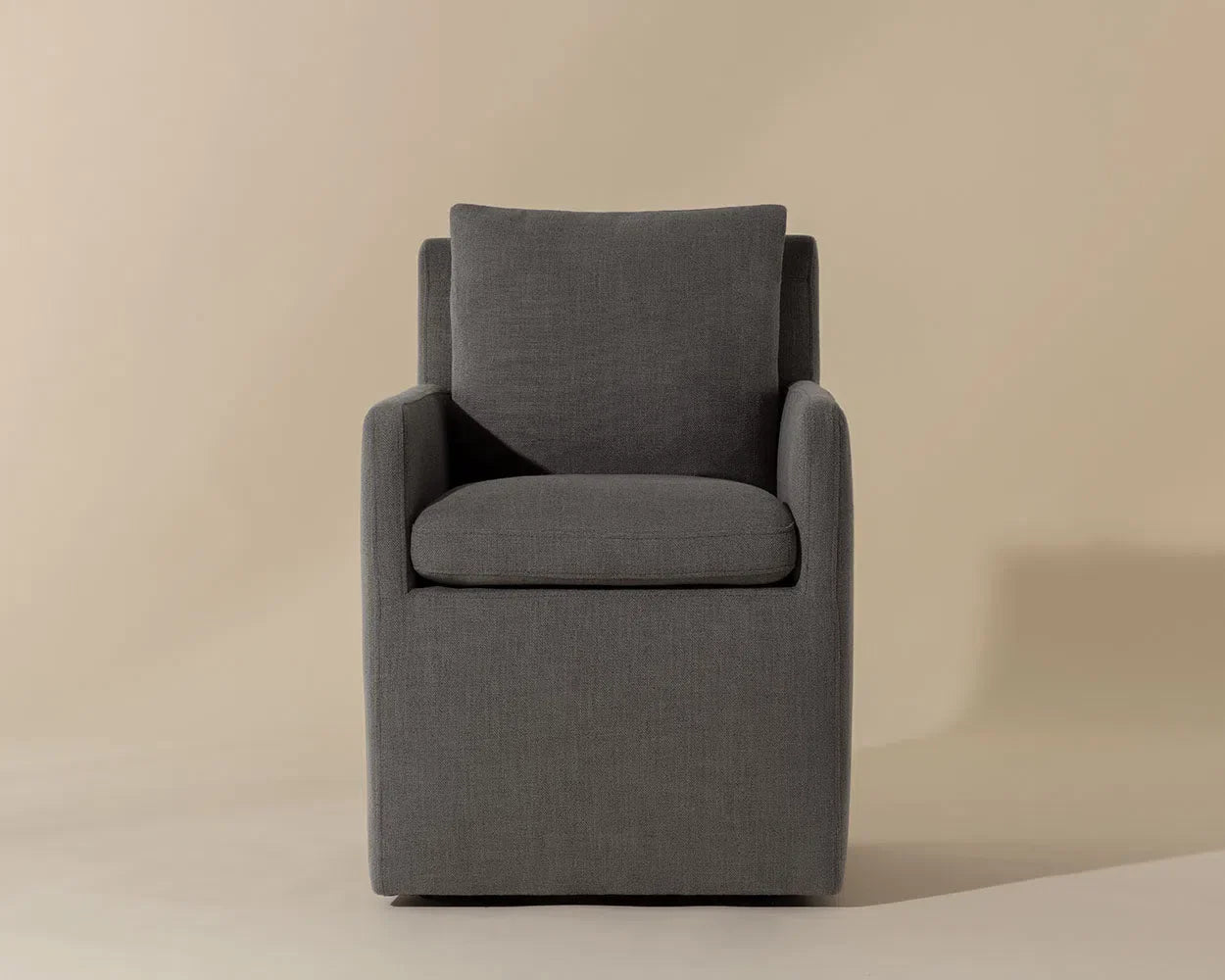 SUNPAN Glenrose Fabric Wheel Dining Chair