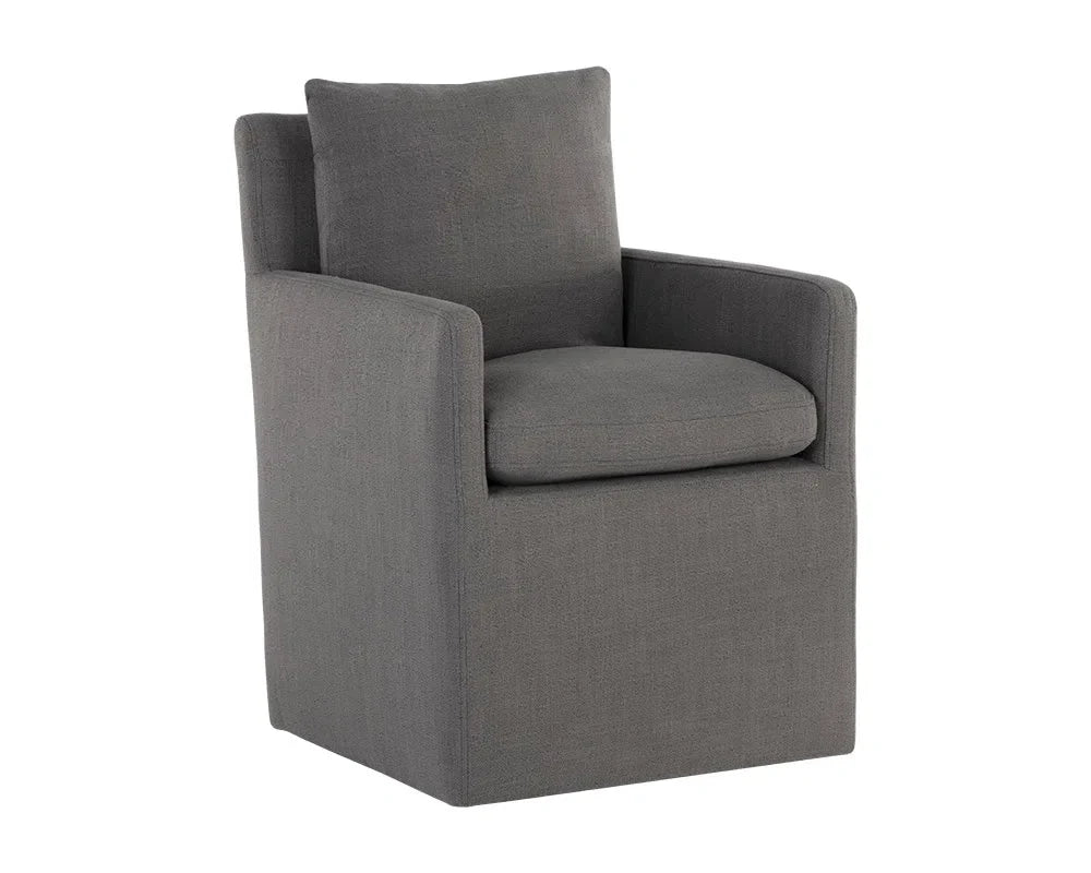 SUNPAN Glenrose Fabric Wheel Dining Chair