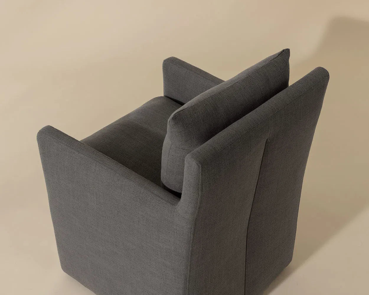 SUNPAN Glenrose Fabric Wheel Dining Chair