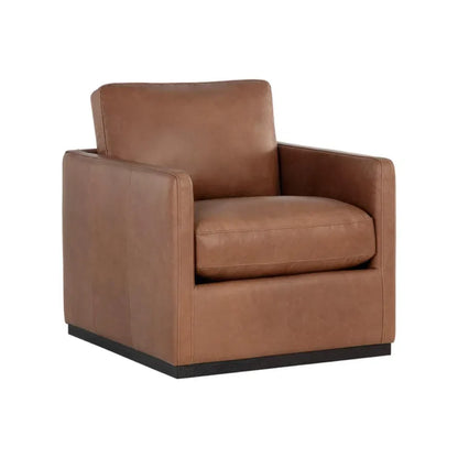 Portman Upholstered Swivel Robust Designed Lounge Chair