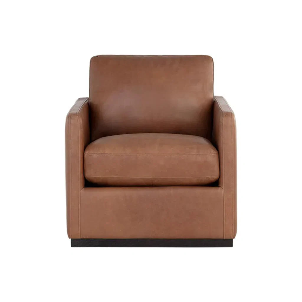 Portman Upholstered Swivel Robust Designed Lounge Chair