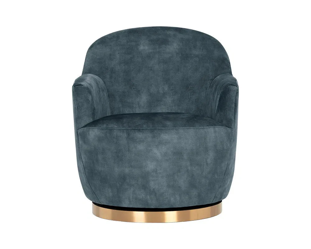 Casey Fabric Upholstered Swivel Lounge Chair