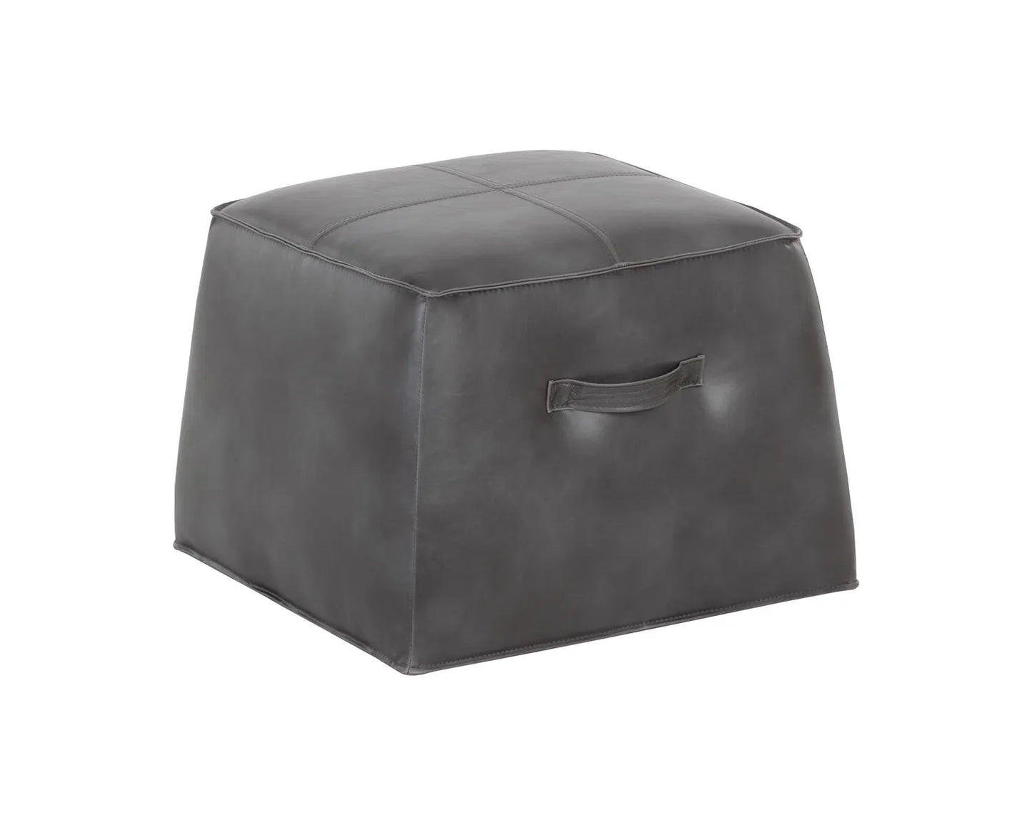 Aspen Leather Upholstered Square Ottoman