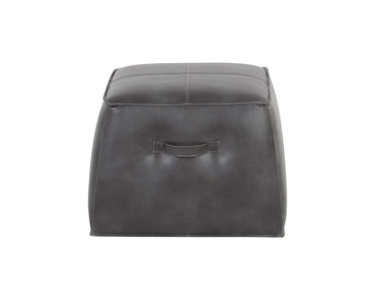 Aspen Leather Upholstered Square Ottoman