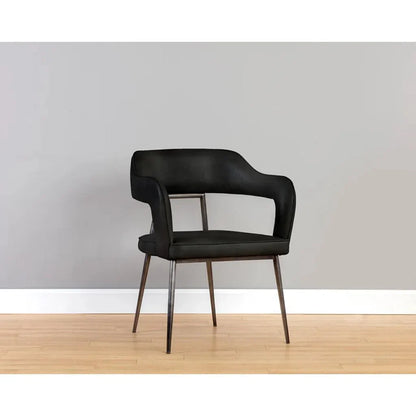 Kenny Leather Upholstered Dining Armchair