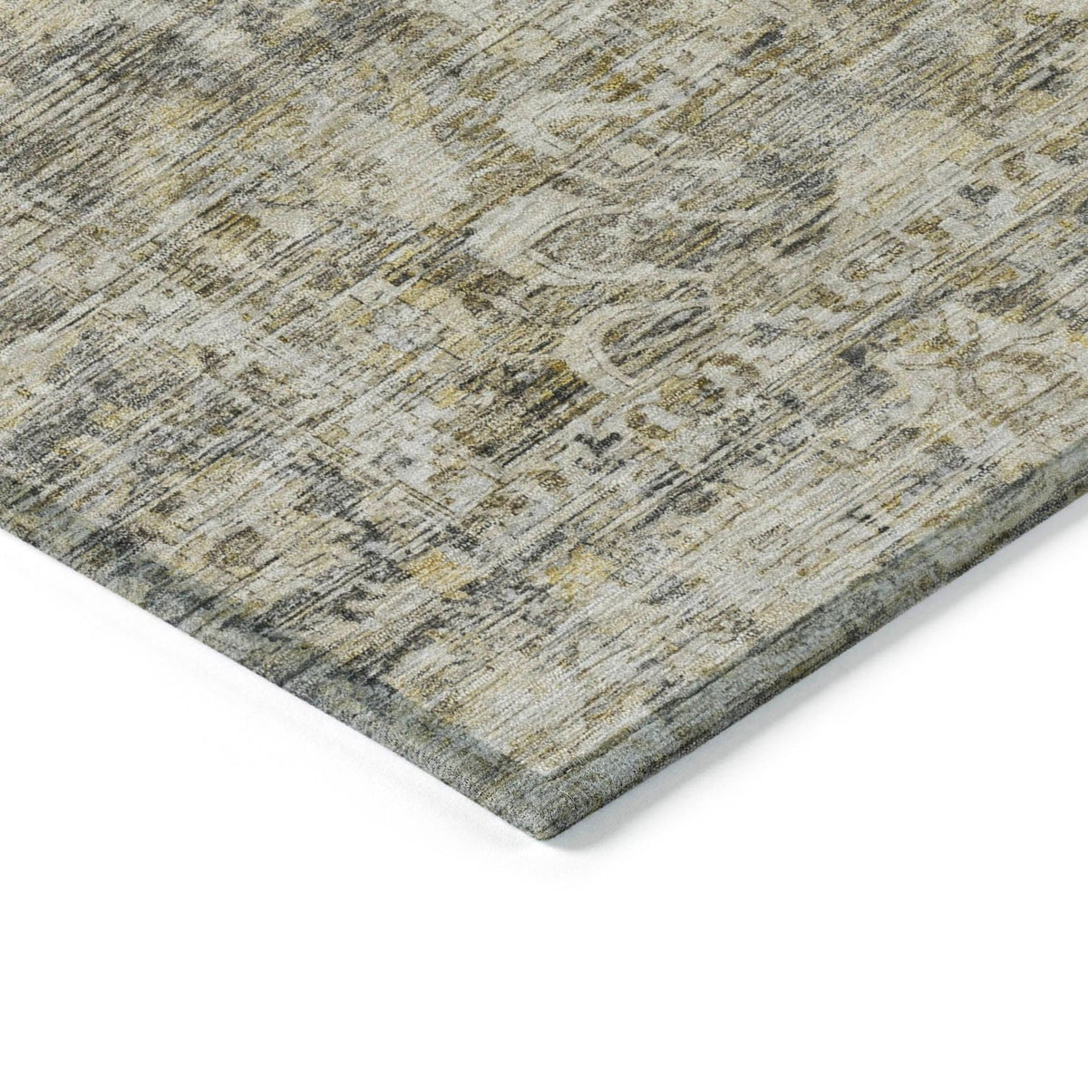 Iriira Gray Washable Indoor-Outdoor Rug
