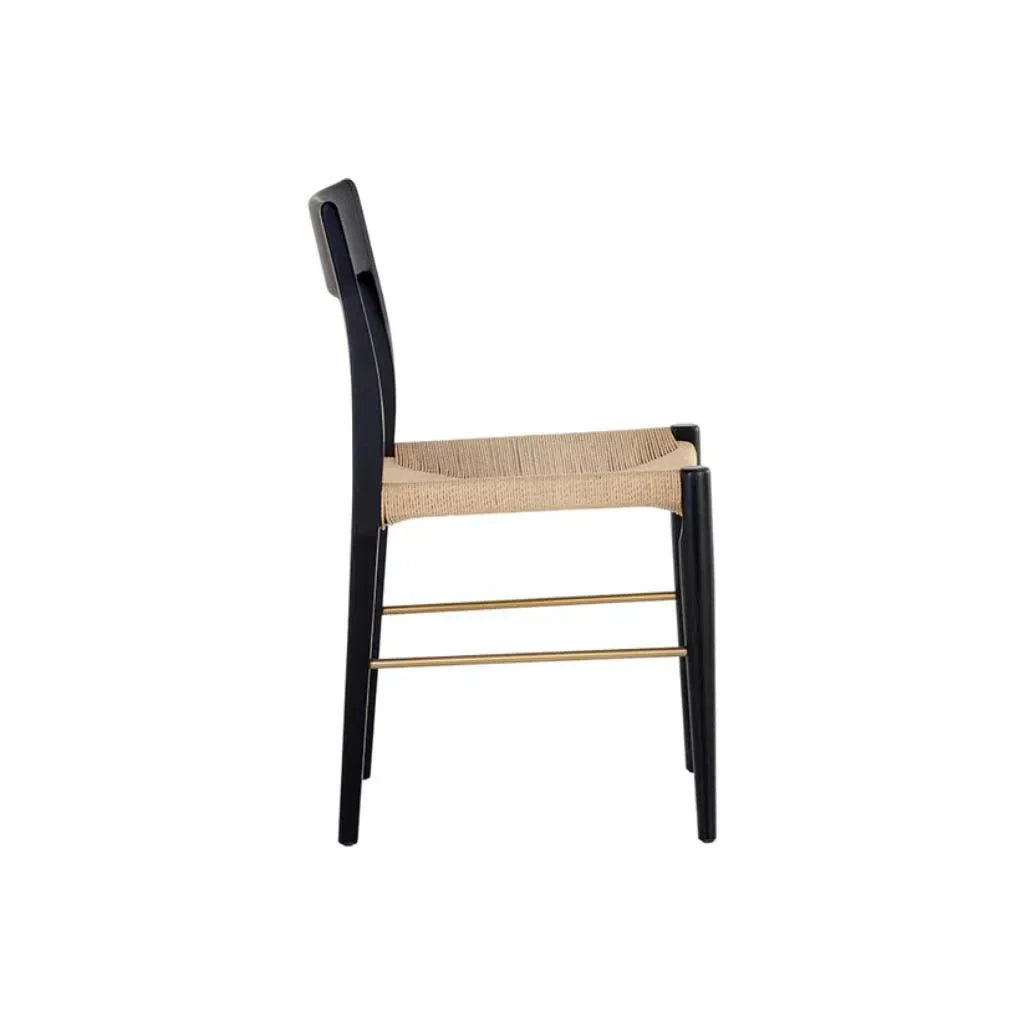 Bondi Rope Upholstered Wooden Armless Dining Chair