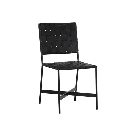 Omari Leather Upholstered Armless Dining Chair (Set Of 2)