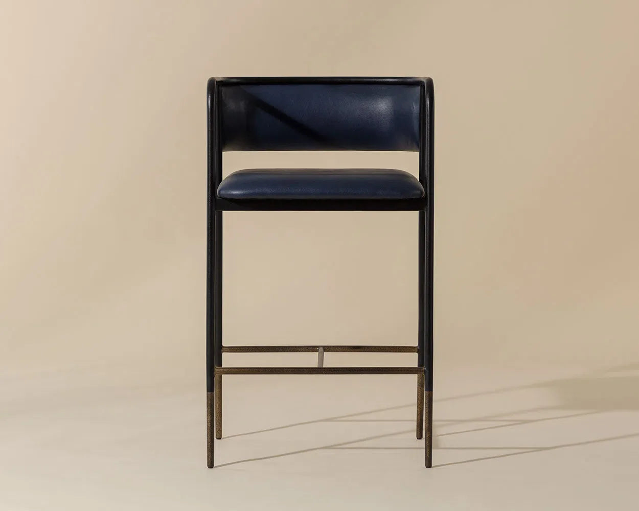 Brenan Leather Upholstered Effortlessly Elegant Barstool