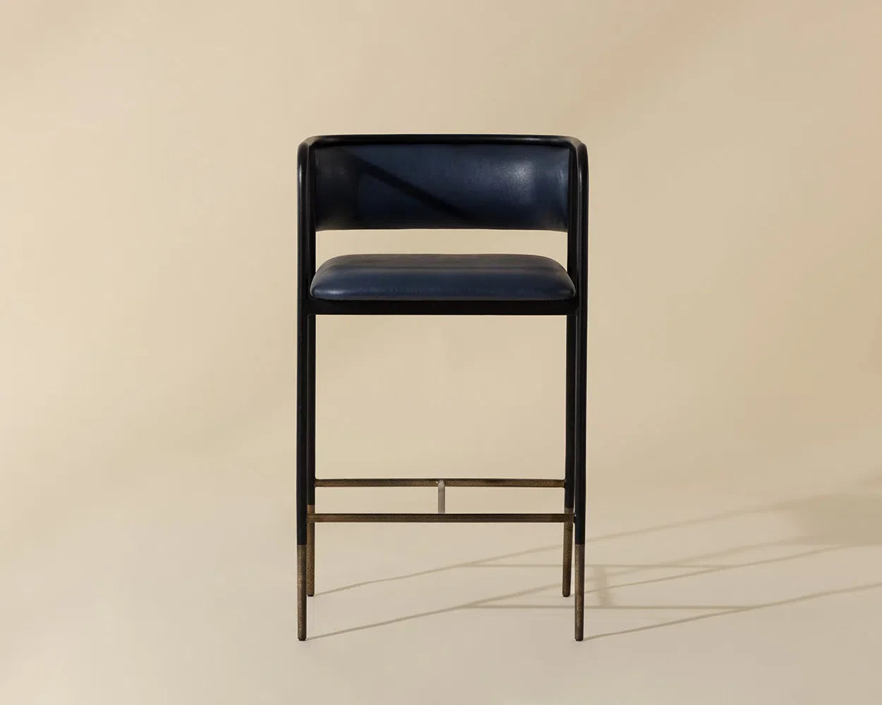 Brenan Leather Upholstered Elegant Counter Stool