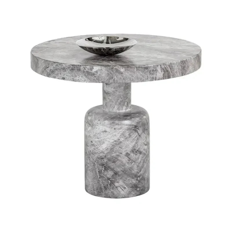 Elmira Concrete Outdoor Round Side Table