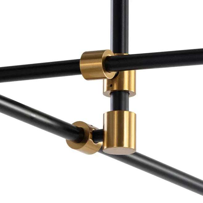 Modern VAL Chandelier Black Brass Adjustable Arms