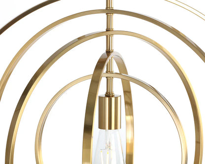 Mia Pendant Light Adjustable Brass Frame Modern Design