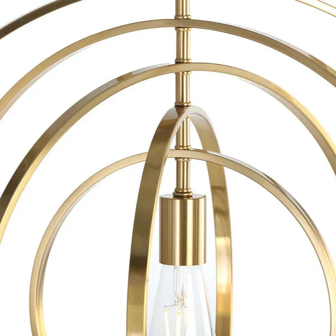 Mia Pendant Light Adjustable Brass Frame Modern Design