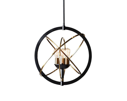 Ayala Chandelier Modern Black And Brass Lighting Fixture