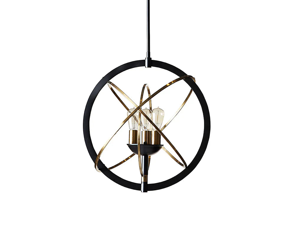 Ayala Chandelier Modern Black And Brass Lighting Fixture