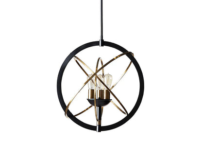 Ayala Chandelier Modern Black And Brass Lighting Fixture