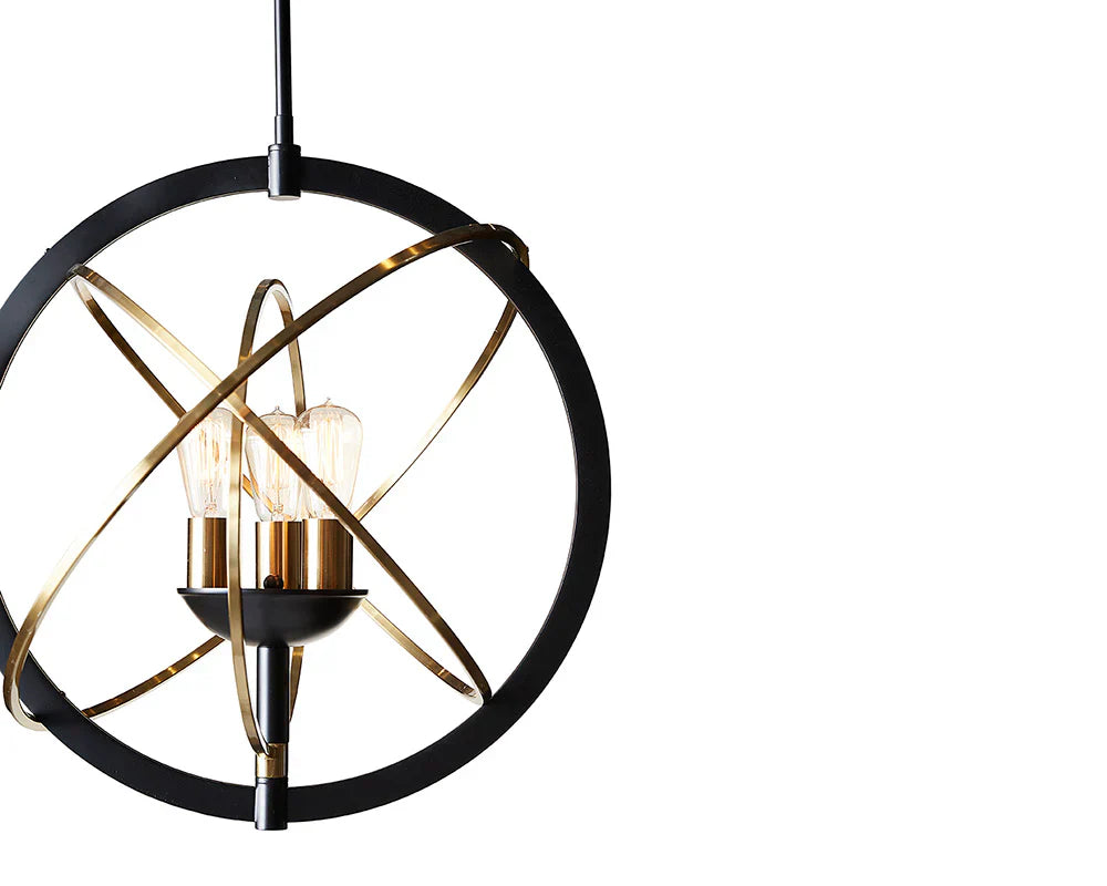 Ayala Chandelier Modern Black And Brass Lighting Fixture