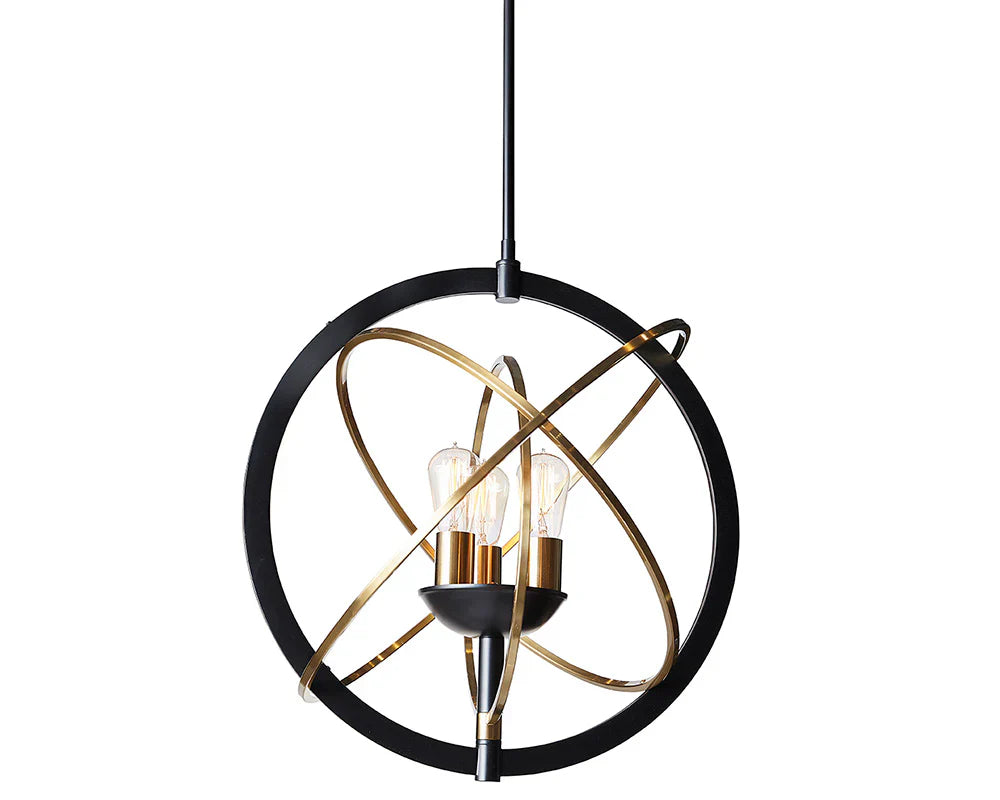 Ayala Chandelier Modern Black And Brass Lighting Fixture