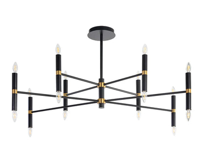 Briggs Chandelier Modern Black And Brass Lighting Fixture