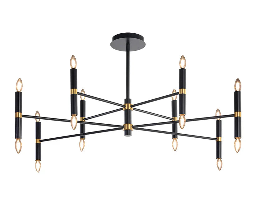 Briggs Chandelier Modern Black And Brass Lighting Fixture