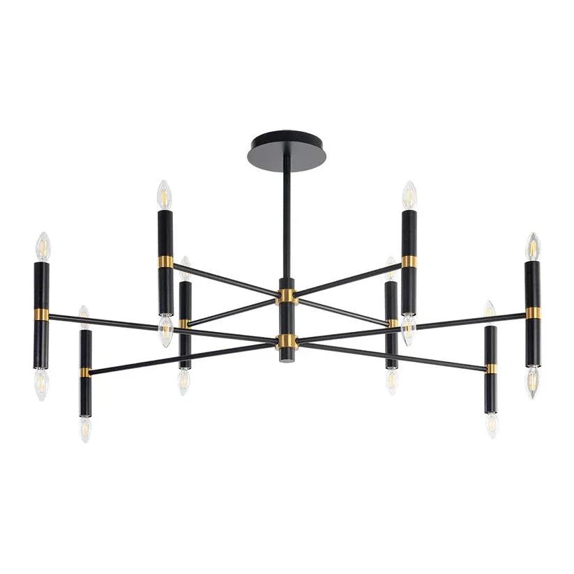 Briggs Chandelier Modern Black And Brass Lighting Fixture