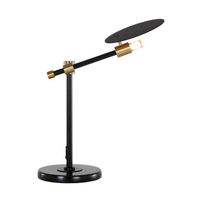 Neela Table Lamp Modern Black Marble Brass Finish