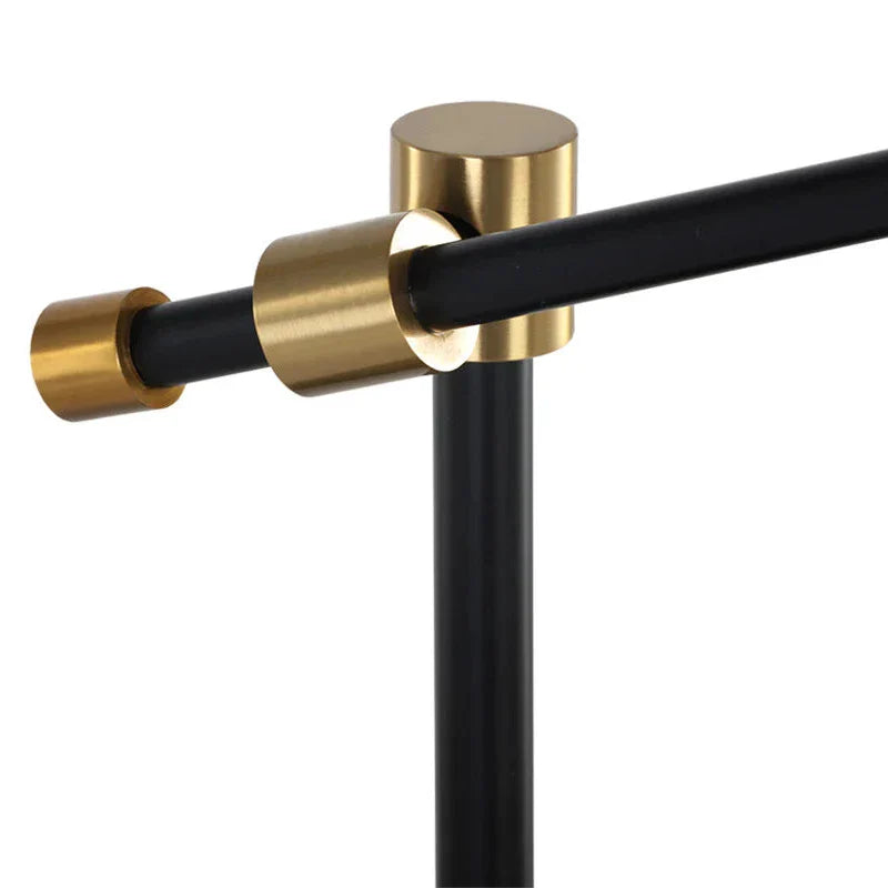 Neela Table Lamp Modern Black Marble Brass Finish