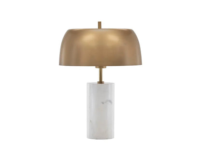 Aludra Marble Based Iron Table Lamp