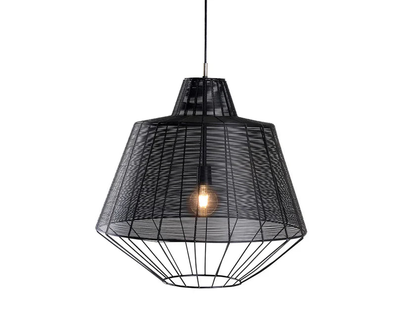 Leballe Pendant Light Medium Matte Black Industrial Design