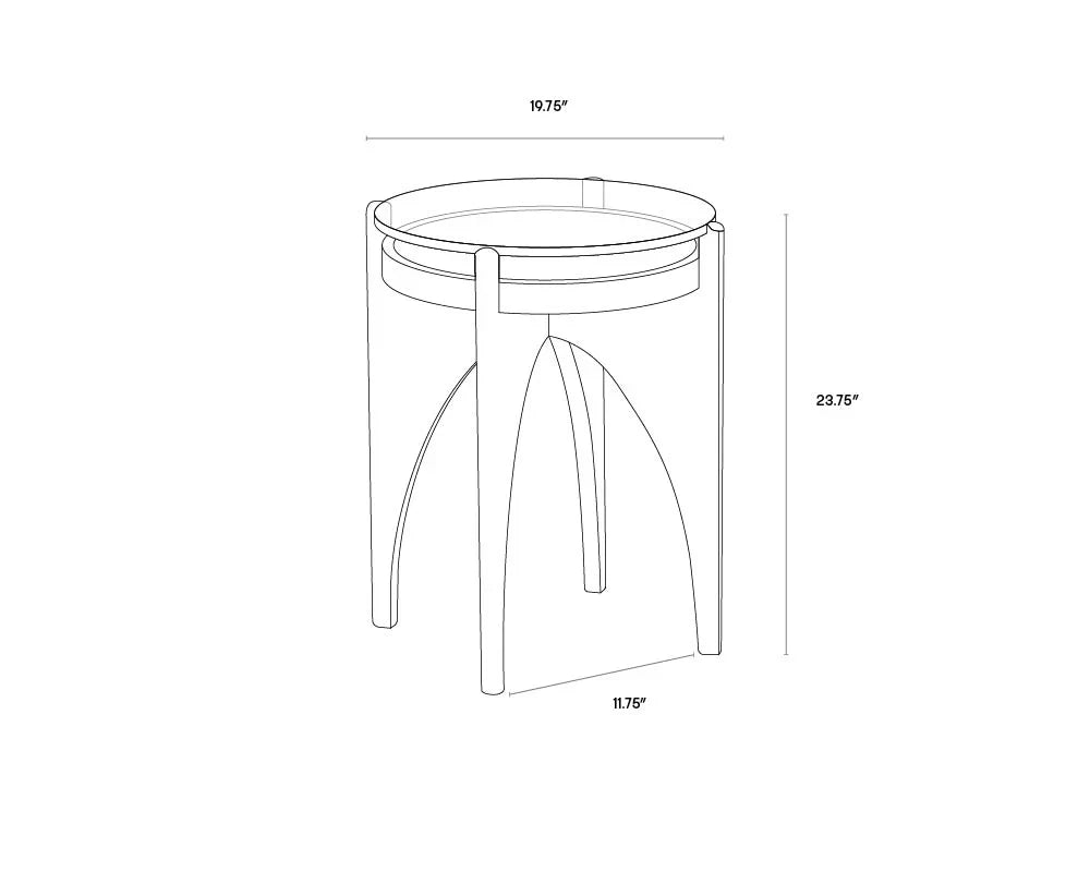 Adora End Table Modern Design With Glass And Rattan