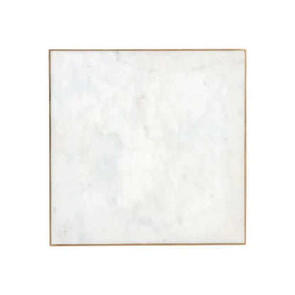 Daines White Marble Square End Table