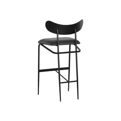 Gibbons Black Leather Barstool