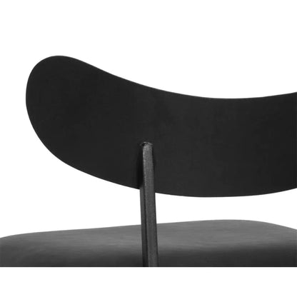 Gibbons Black Leather Barstool