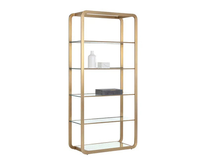 Ambretta Stainless Steel Framed Etagere