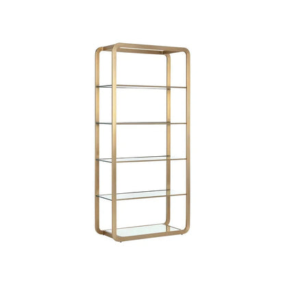 Ambretta Stainless Steel Framed Etagere