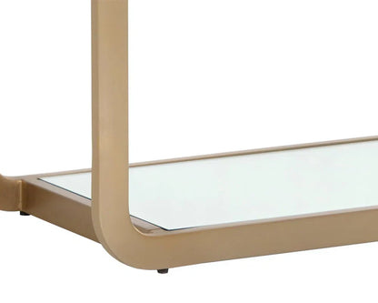 Ambretta Stainless Steel Framed Etagere