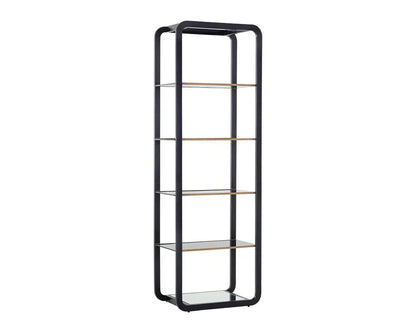 Ambretta Stainless Steel Framed Etagere
