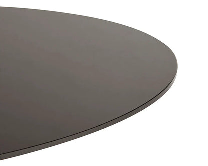 Maeva Coffee Table With Black Glass And Concrete Base