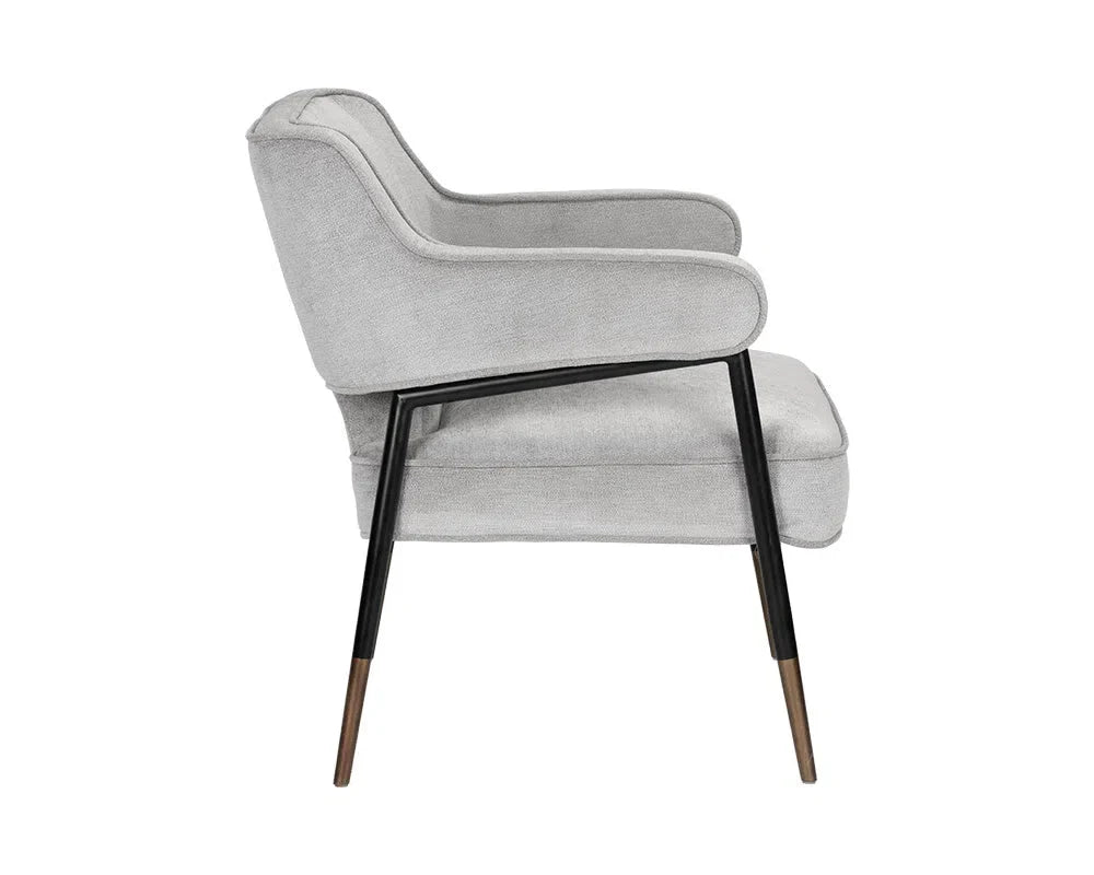 Derome Leather Upholstered Unique Lounge Chair