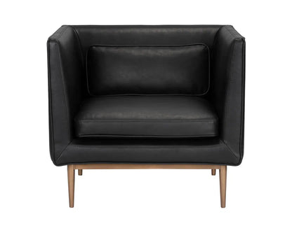 Batavia Leather Upholstered Bold Armchair