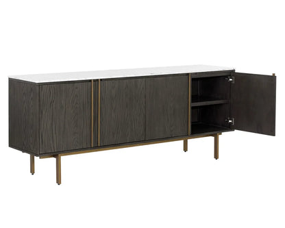 SUNPAN Briar Wooden Marble Top Sideboard