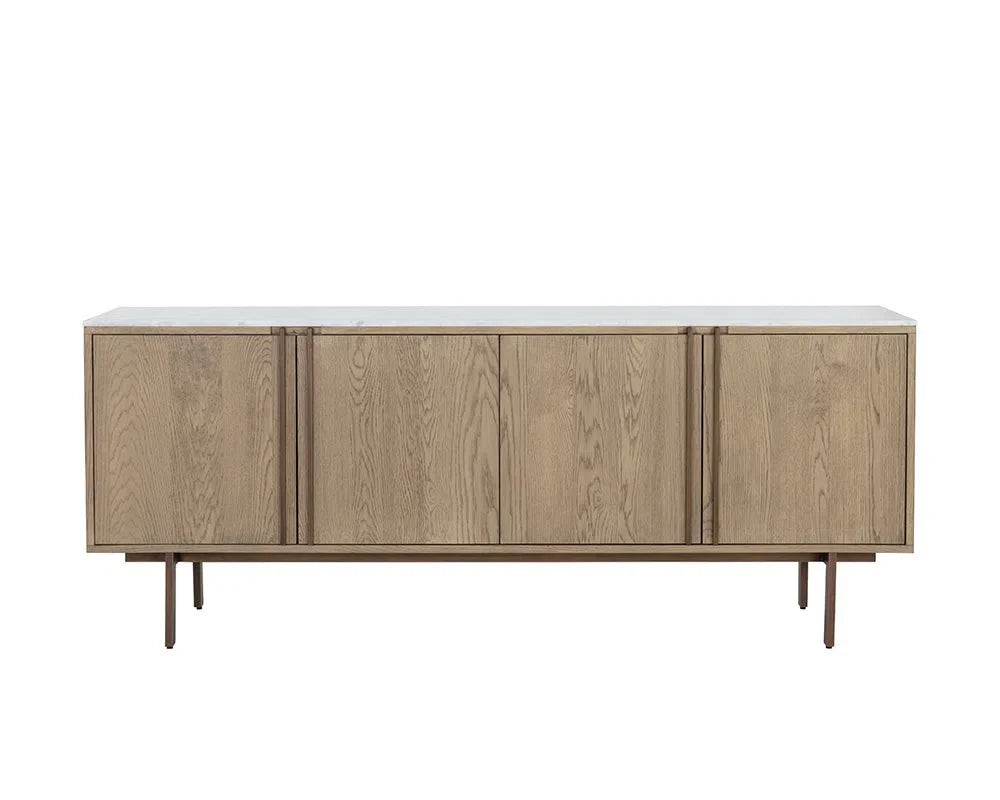 SUNPAN Briar Wooden Marble Top Sideboard