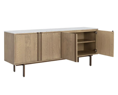 SUNPAN Briar Wooden Marble Top Sideboard