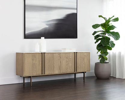 SUNPAN Briar Wooden Marble Top Sideboard