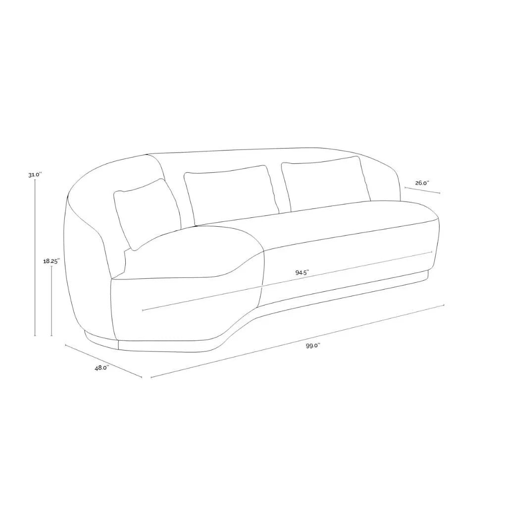 SUNPAN Soraya Fabric Sofa